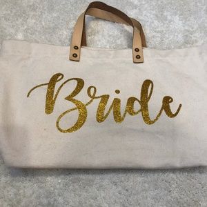 Gold Sparkly "bride" bag